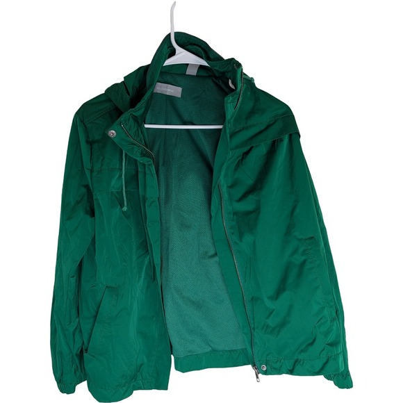 Liz Claiborne Jackets & Blazers - Liz Claiborne Windbreaker Womens Small Green Hooded Full Zip Mesh Lined Jacket